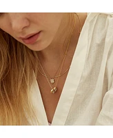 Spero London Four Leaf Clover Sterling Silver Necklace - White