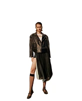 Pcfg Women's Leather Jacket Stud Rocks Details