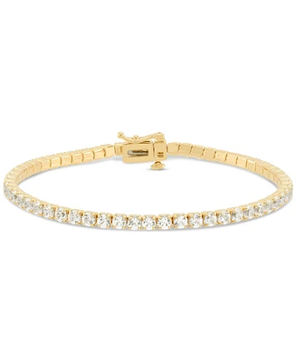 Created White Sapphire Tennis Bracelet (8-1/8 ct. t.w.) in 14k Yellow Gold Over Sterling Silver