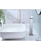 Waterfall Spout Bathroom Faucet, Single Handle Bathroom Vanity Sink Faucet