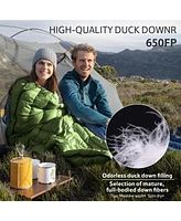 Naturehike Ultralight Backpacking Down Sleeping Bag for Adults, 650 Fill Power Sleeping Bag 20oz for 42-52 , Compact Lightweight Sleeping Bags for Hik
