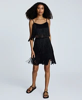 Kenneth Cole Women's Fringe Cropped Camisole Top