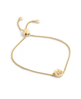 Coach Faux Cultivated Pearl Signature Tea Rose Slider Bracelet
