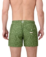 Sunset and Vines Men's Leaf-Pattern Woven Swim Trunks