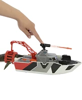 Matchbox Jurassic World Mosasaurus Rescue Action Boat Playset