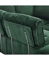 U-Shaped Modular Sectional Sofa with Reversible Chaise