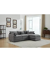 Modular 3-Seater Sofa with Ottoman