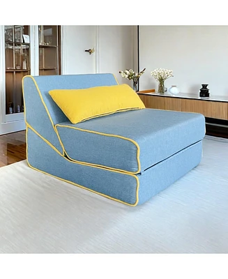 Three in one folding sofa, convertible bed, easy to carry outdoors, suitable for living room, bedroom, lounge, outdoor