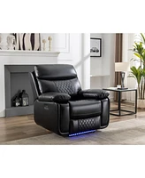 Power recliner with Led Strip Black color