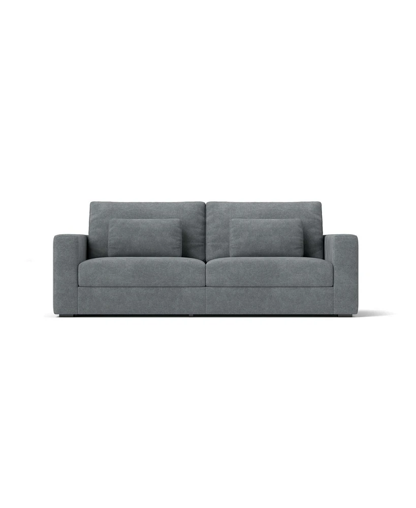83" Modern Sofa Couches for Living Room, 3 Seater Sofa with Detachable Cover & double cushioning, Haze