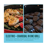 Char-Broil Bistro Pro Electric Grill and Griddle with Charcoal Mode - Red