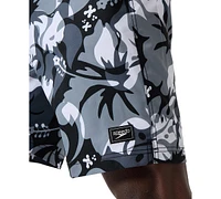 Speedo Men's Bondi Basin Comfort Stretch Printed 9" Boardshorts