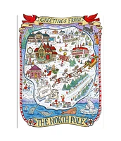 1000 Piece Greetings From The North Pole Map Christmas Jigsaw Puzzle