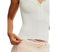 Free People Women's Clean Slate Sleeveless Henley Top