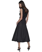 Karl Lagerfeld Paris Women's Pocket-Front Cotton Midi Bubble Skirt