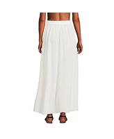 Lands' End Women's Cotton Gauze Maxi Swim Cover-up Skirt
