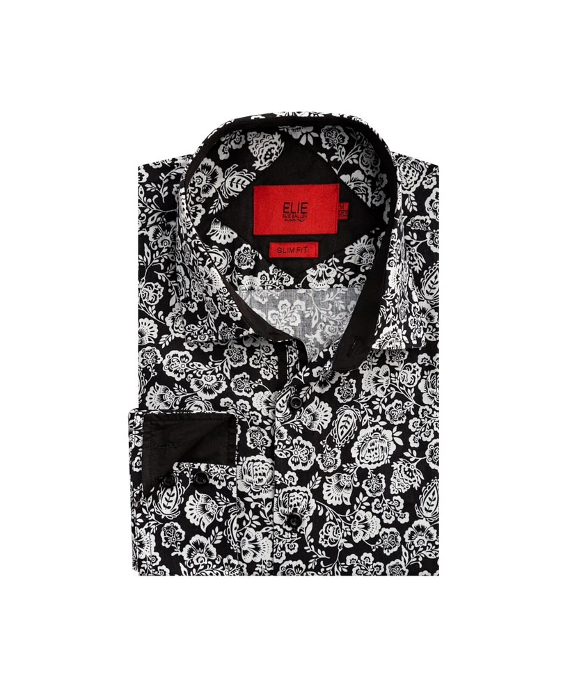 Elie Balleh Big Boys Slim Fit Paisley Print Shirt