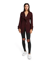 Belle & Bloom Women's Bad Girl Wool Blend Moto Coat