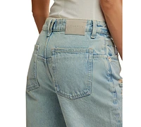 Free People Women's Deep Trance Dropped Barrel-Leg Cotton Jeans