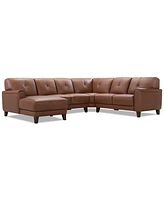 Ashlinn 4-Pc. Leather Chaise Sectional, Exclusively at Macy's