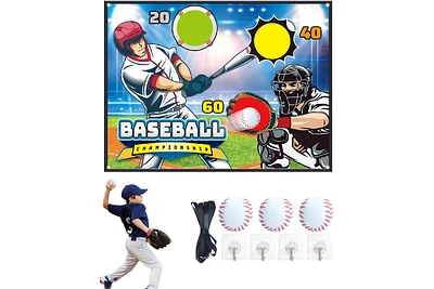 Titqwop Sticky Baseball Toss Game Set – Indoor/Outdoor Throwing Target Toy with 3 Balls | Backyard, Birthday & Team Sports Gift for Kids Ages 3