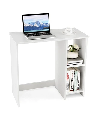31.5 Inch Modern Home Office Desk with 2 Compartments
