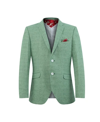 Elie Balleh Boys Olive Slim Fit Melange Jacket