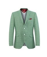 Elie Balleh Boys Olive Slim Fit Melange Jacket