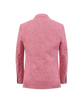 Elie Balleh Boys Pink Slim Fit Clasic Melange Jacket