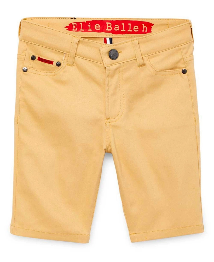 Elie Balleh Big Boys Khaki Cotton Twill Short