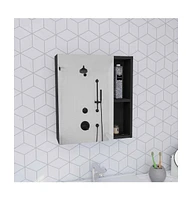 Depot E-shop Andes Medicine Single Door Cabinet With Mirror, Five Interior Shelves