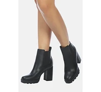 Womens sonia block heeled boots