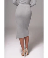 Jluxlabel Women's Grey Cardinal Essential Knit Skirt