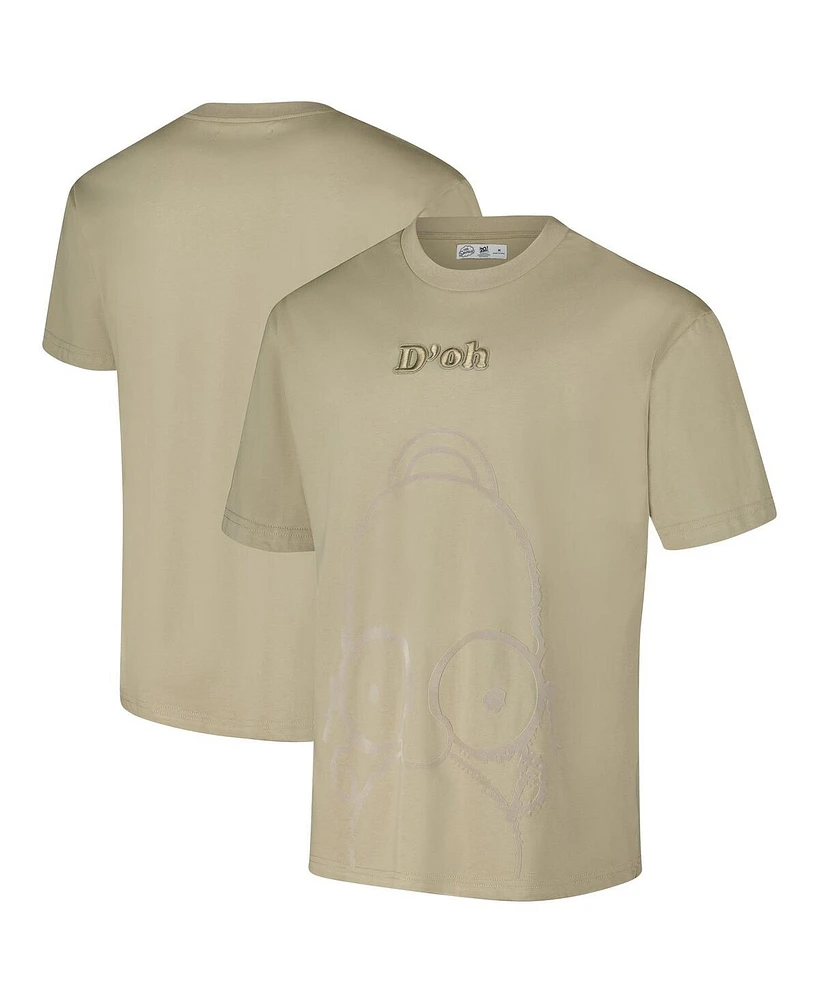 Freeze Max Men's Tan The Simpsons D'oh Loose Fit T-Shirt