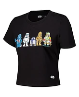 Freeze Max Women's Black Star Wars Babydoll Cropped T-Shirt