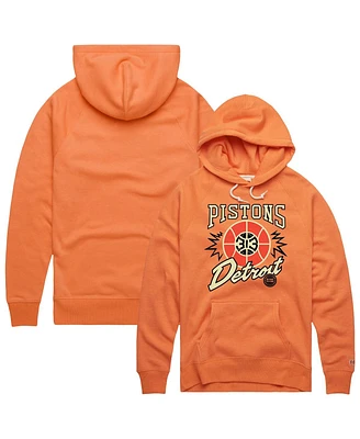 Homage Men's and Women's Orange Detroit Pistons Hometown Edition Tri-Blend Raglan Pullover Hoodie