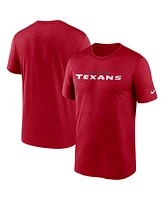 Nike Men's Red Houston Texans Wordmark Legend T-Shirt