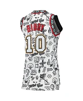 Mitchell & Ness Women's Mike Bibby White Vancouver Grizzlies 1998 Doodle Swingman Jersey