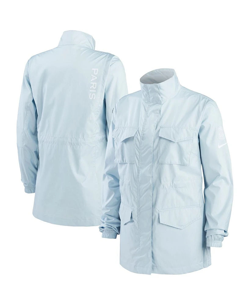 Nike Women's Light Blue Paris Saint-Germain M65 Woven Full-Zip Jacket