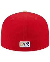 New Era Men's Red Harrisburg Senators Theme Nights Mayflies 59FIFTY Fitted Hat