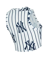 Concepts Sport Women's 2-Piece White New York Yankees Pinstripe Record Tank and Shorts Set