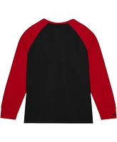 Mitchell & Ness Men's Black Oklahoma Sooners Legendary Slub Raglan Long Sleeve T-Shirt