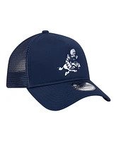 New Era Men's Navy Dallas Cowboys Retro Main A-Frame Trucker 9FORTY Adjustable Hat