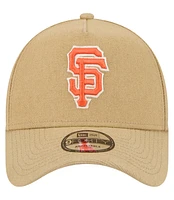 New Era Men's Khaki San Francisco Giants Logo Essentials 9FORTY A-Frame Adjustable Hat