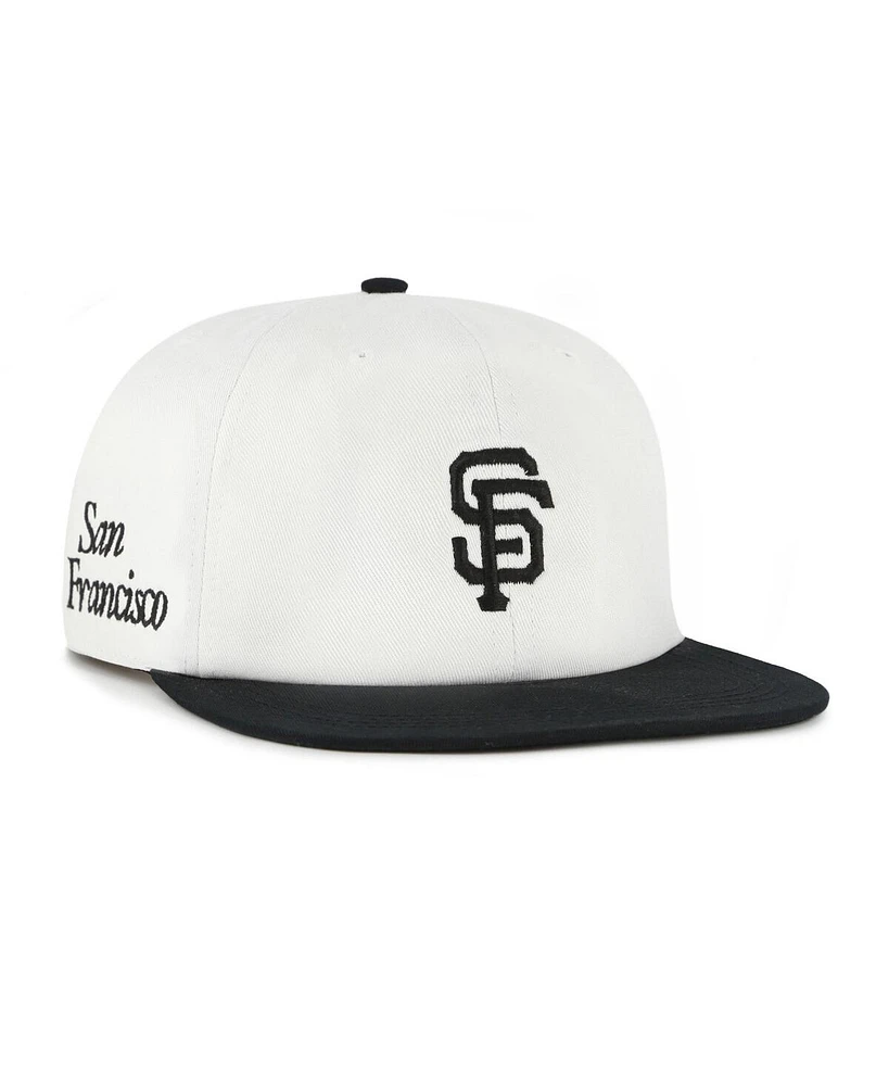 '47 Brand Women's White/Black San Francisco Giants Foundation Captain Snapback Hat