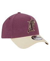 New Era Men's Maroon Florida Marlins Cooperstown Collection Moleskin A-Frame 9FORTY Adjustable Hat