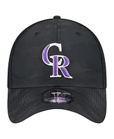 New Era Men's Black Colorado Rockies Subtle Camo 39THIRTY Flex Hat