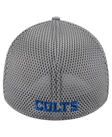 New Era Men's Gray Indianapolis Colts Game Day Linear 39THIRTY Flex Hat