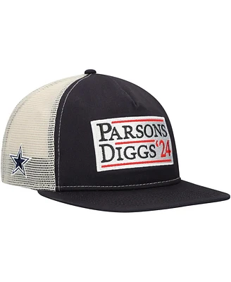New Era Men's Navy/Natural Dallas Cowboys Election Trucker Golfer Snapback Hat