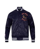 Pro Standard Men's Navy Golden State Warriors 2024/25 City Edition Chenille Satin Full-Snap Jacket